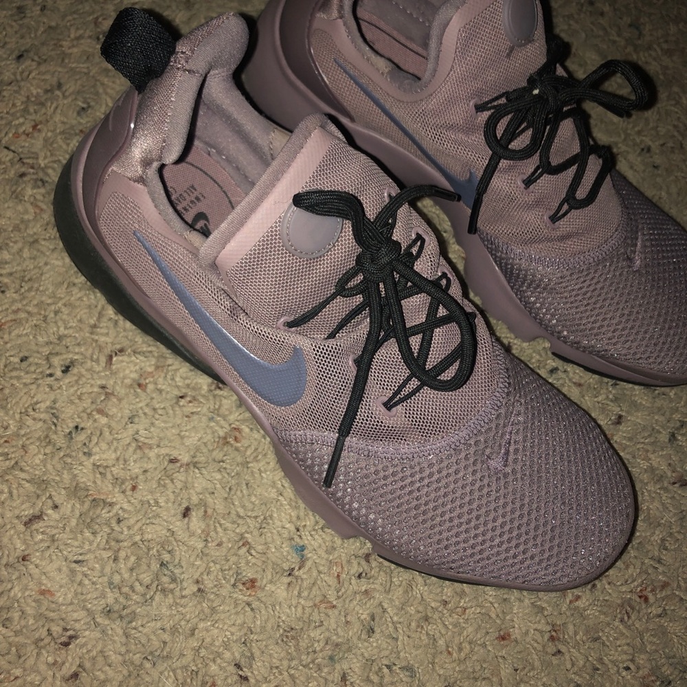 Purple tennis shoes